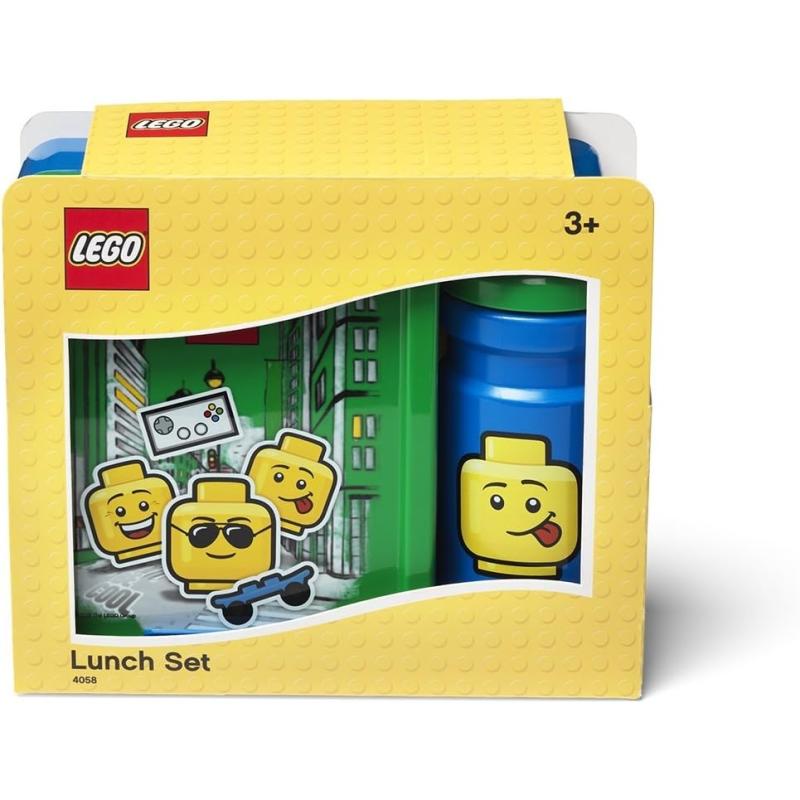 LEGO® Lunch-Set Classic Panier-Repas ICONIC BOY -Trinkflasche + Brotdose  -Grün/ Blau