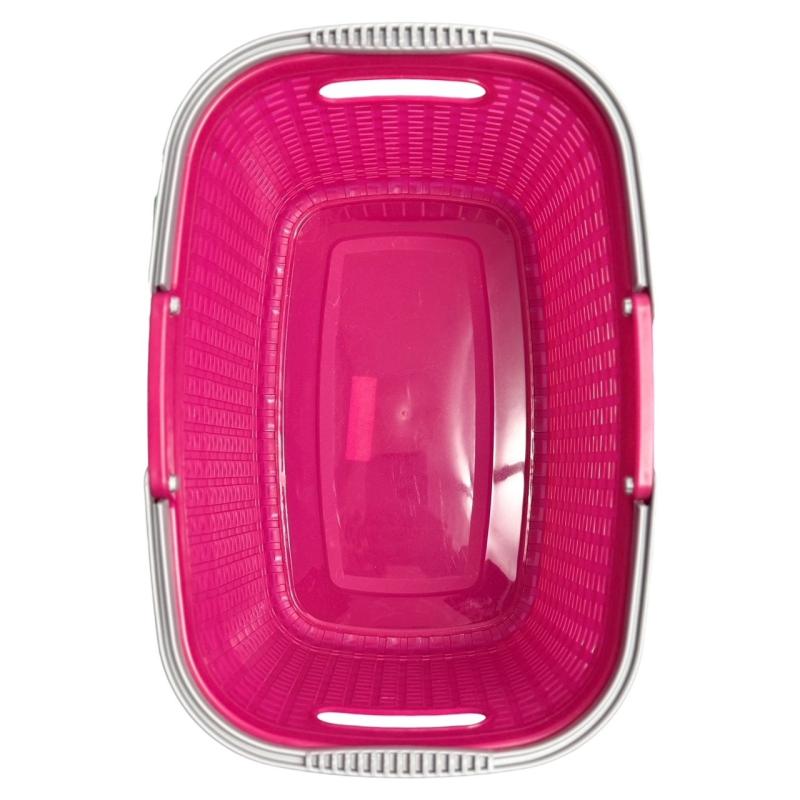 Rival Einkaufskorb Rattan 18 Liter mit Henkel - BEERE-ROSA