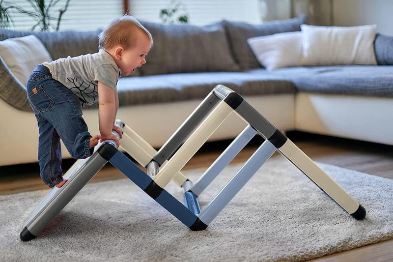 Quadro Beginner Home - Klettergerüst und Lernturm für drinnen und draußen |Ab 6 Monaten bis 2 Jahren (PETROL) AUSSTELLUNGSSTÜCK