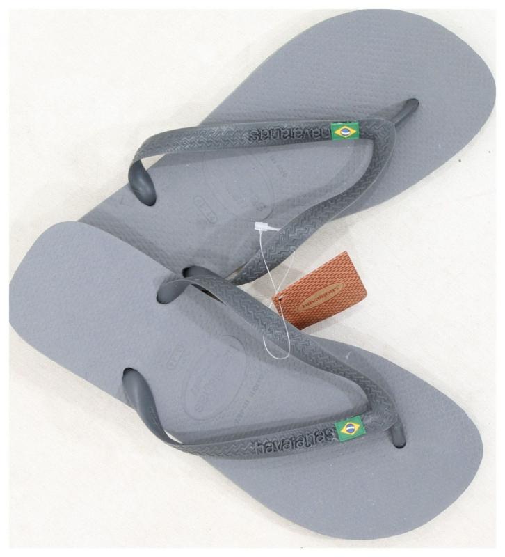 Havaianas Brasil Erwachsene flip flops Zehentrenner, Grau  45/46 EU (43/44 BR) 