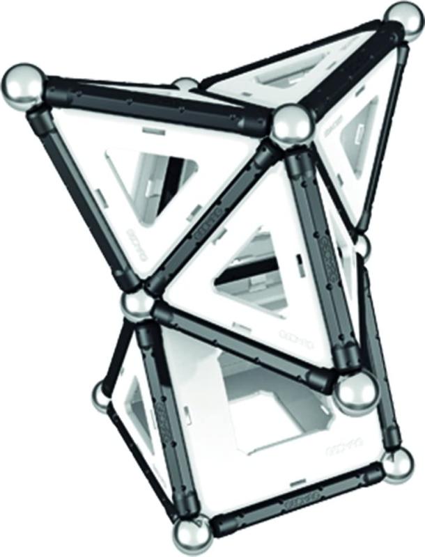 Geomag CLASSIC Black & White, Magnetkonstruktionen und Lernspiele, 104-teilig