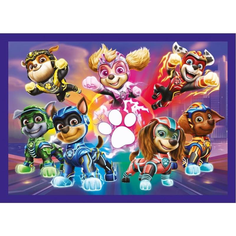 Trefl 34621 -  4 in 1  Puzzle MIGHTY MOVIE von PAW Patrol, von 35 bis 70 Teilen, 4 Sets