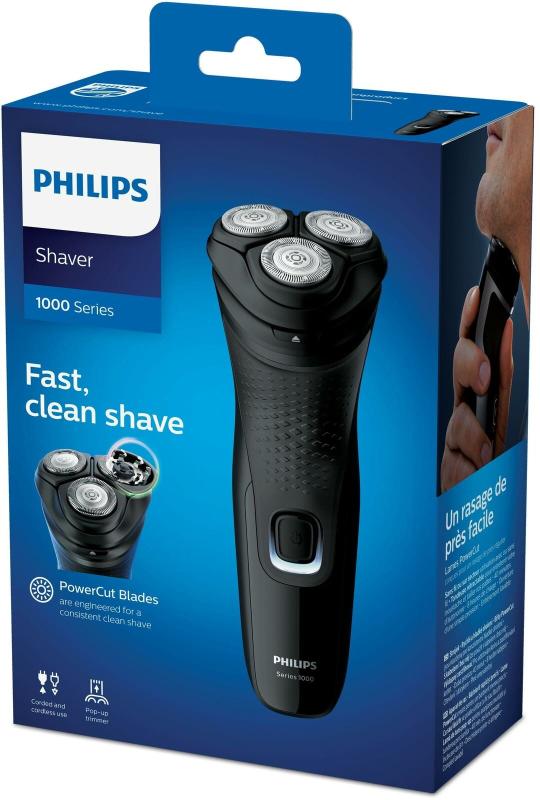 Philips S1232/41 Series 1000 Elektrischer Rasierer, Betriebszeit 40 Minuten, 100-240 V