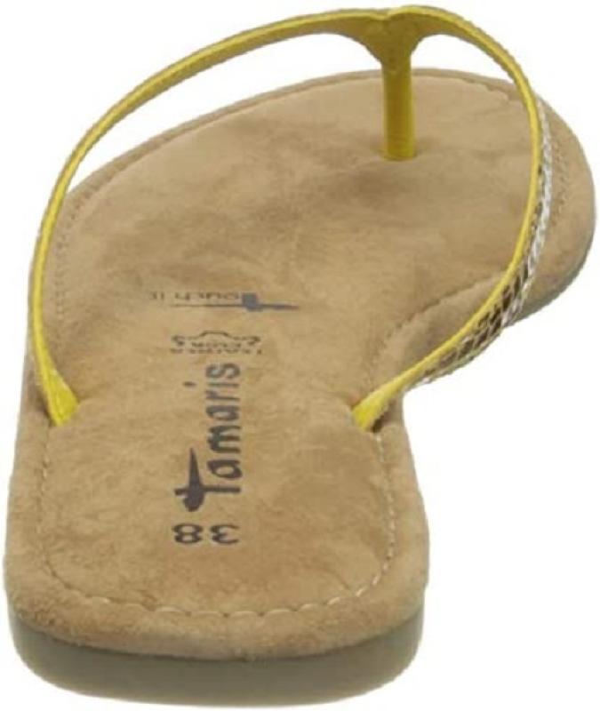 Tamaris Damen 1-1-27124-24 Pantoletten, Gelb (Sun Snake Uni 624), 41 EU