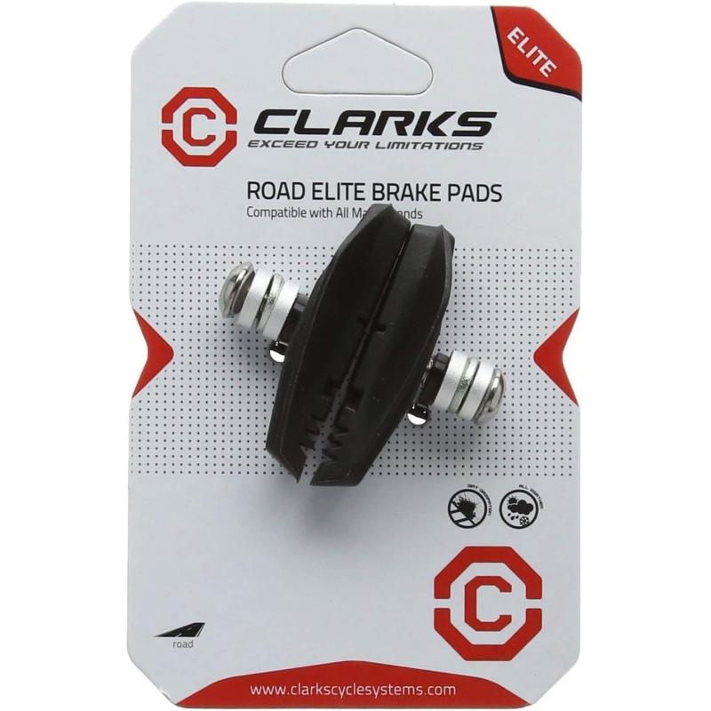 Clarks Bremsen Road Bremsbeläge Integraler Block W-Winkelverstellung für Shimano, grau