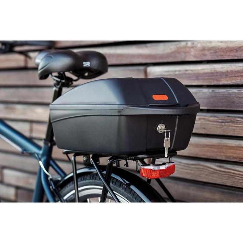 Polisport Fahrradgepäckträgerbox mit Quick-Release 5KG / 11L, Kunstoff, abschließbar, schwarz
