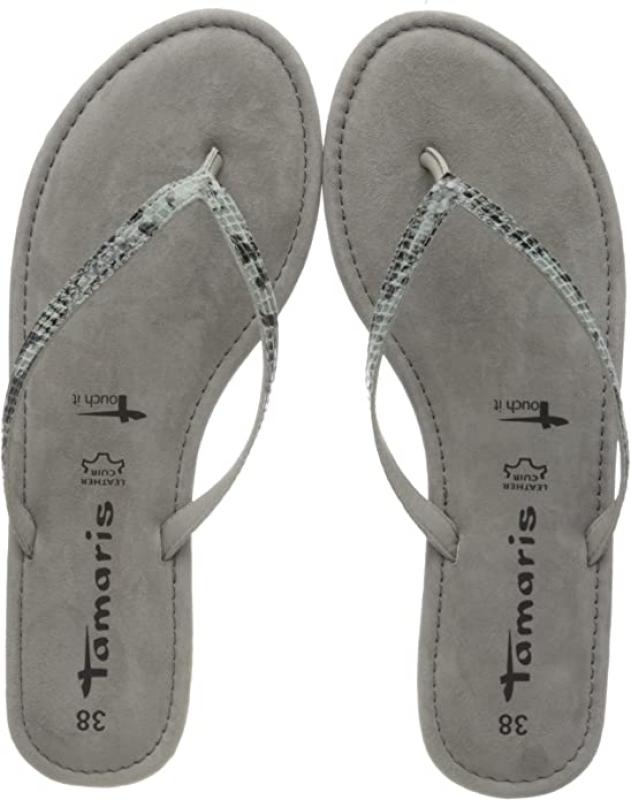 Tamaris Damen 1-1-27124-24 Pantoletten, Weiß (Offw.Snake Uni 118), 36 EU