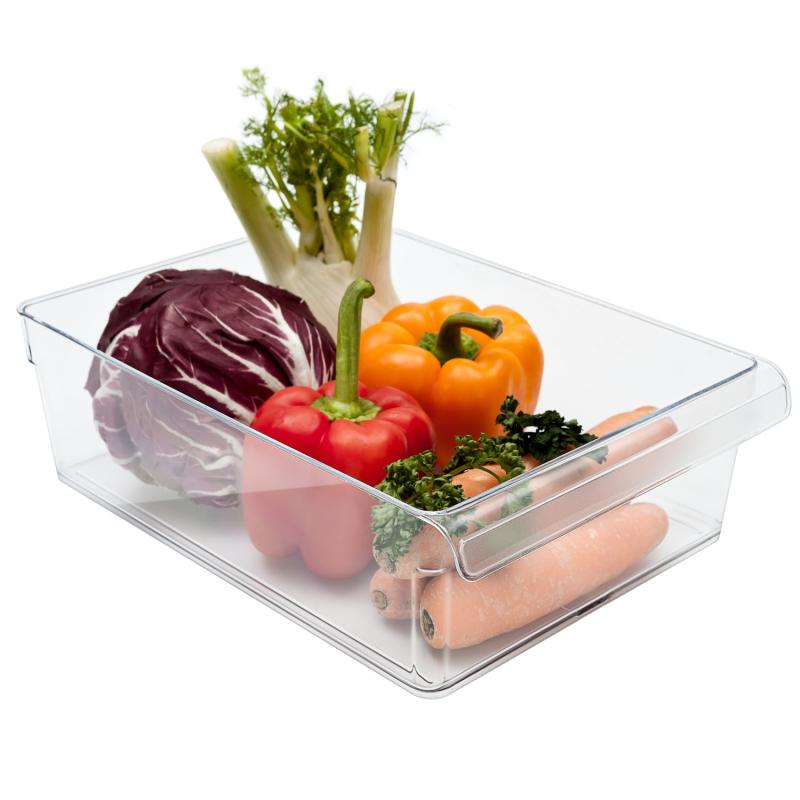 Rotho Loft 3er-Set Kühlschrankorganizer, Kunststoff (PP) BPA-frei, transparent S + M + L