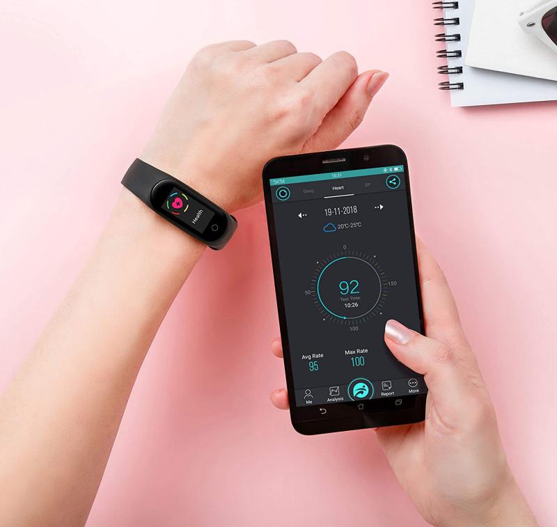 Technaxx Unisex – Erwachsene TX-HR6 Fitnesstacker mit Farbdisplay, schwarz, 44 x 18,9 x 12 mm AUSSTELLUNGSSTÜCK