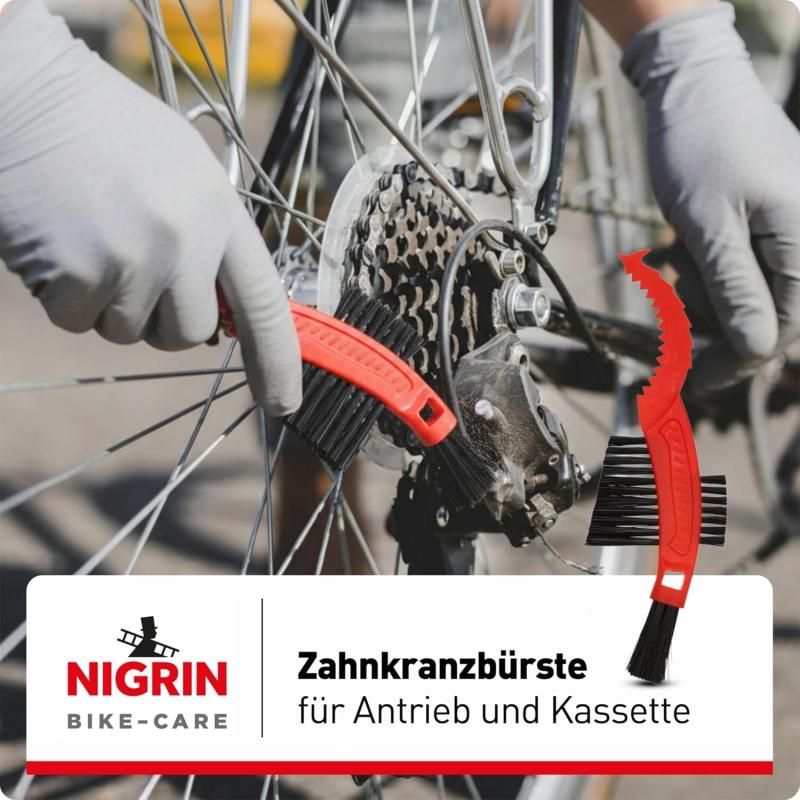 Nigrin Bürstenset Bike Care zur Fahrradpflege 3-teilig 