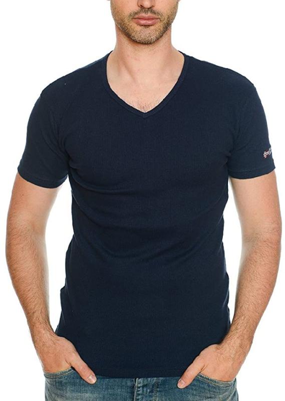 Geographical Norway Herren Uni T-Shirt JUBA Kurzarm (M - Navy)