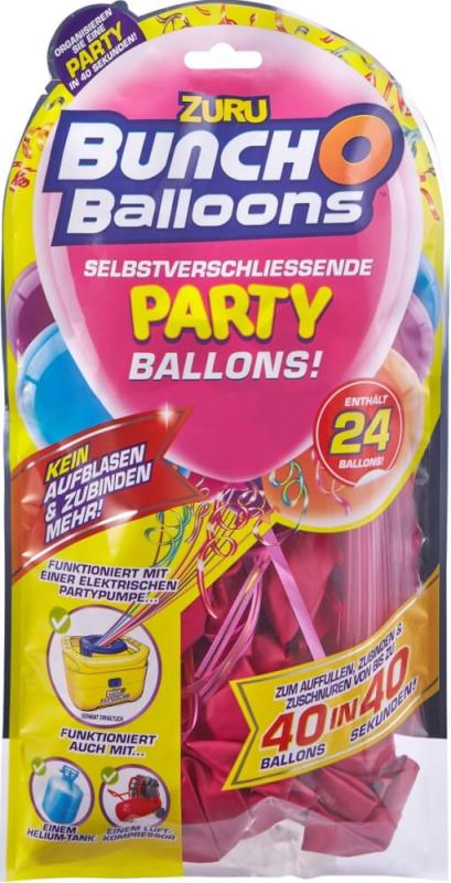 Zuru 56173 - Bunch O Balloons Party, Refill Pack mit 24 Ballons und Adapter ROT