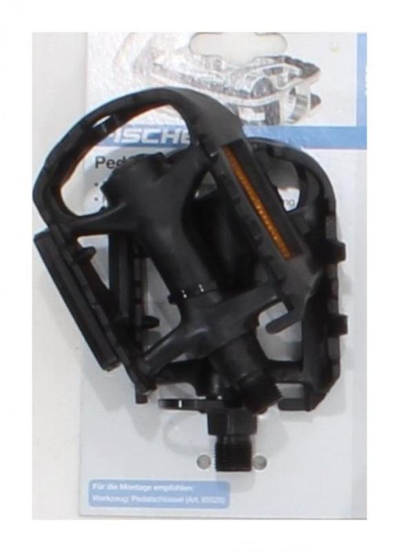Fischer Erwachsene Mtb Kunststoff Pedale, Schwarz, One Size  