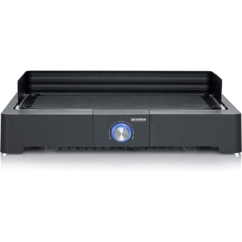 SEVERIN Tischgrill mit Aluminium-Grillplatte, Schwarz, PG 8562
