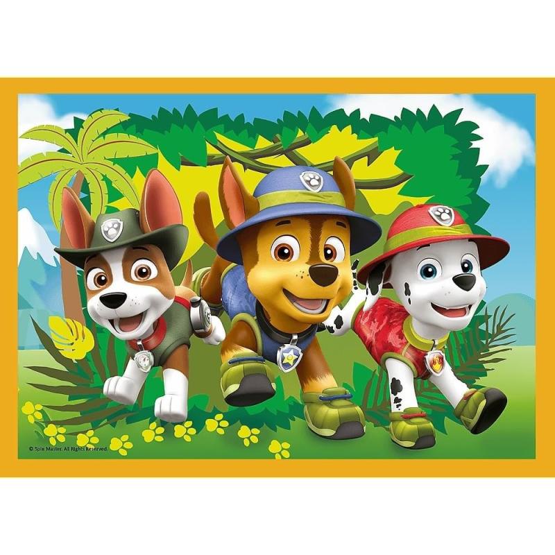 Trefl 34395 -  4 in 1  Puzzle, Das lustige Team von PAW Patrol, von 35 bis 70 Teilen, 4 Sets
