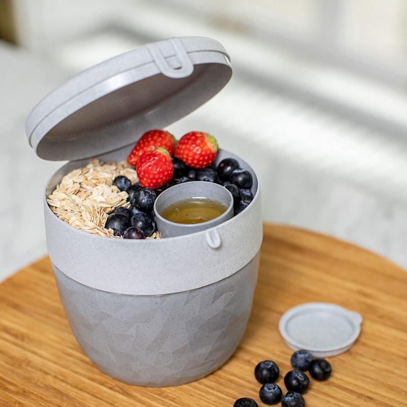 koziol BENTOBOX ORGANIC Lunchbox-Set Grau REAL + OTTO