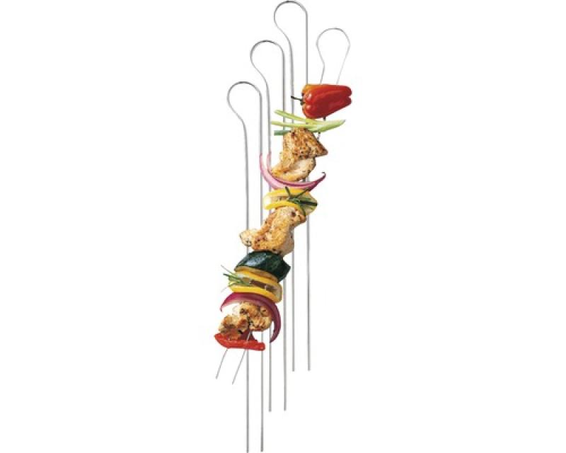 Weber 8402 Spieße Set, Doppelspieße, Fleischspieße, Gemüsespieße, Fruchtspieße, 8 Stück AUSSTELLUNGSSTÜCK