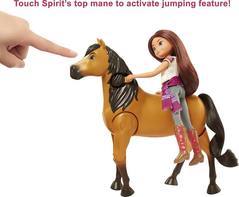 Spirit GXF95 - Reitabenteuer Set mit Lucky Puppe (17,78 cm) & Pferd Spirit (20,32 cm), Spielzeug ab 3 Jahren