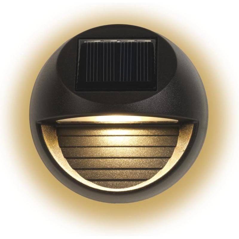 MAXXMEE 4 Solar-Outdoor-Leuchten IP44 | 4 warme, weiße Leuchten für Zäune, Wände, Türen