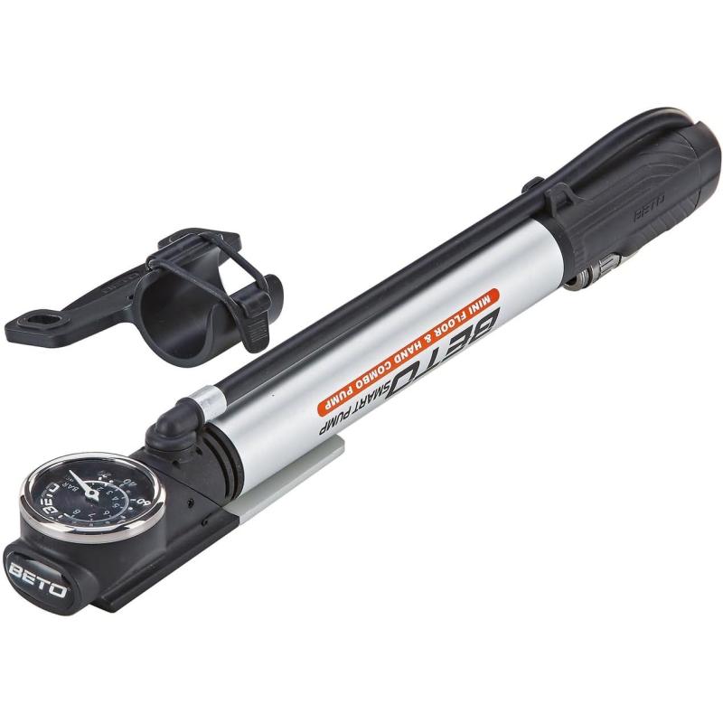 Prophete Fahrradpumpe, Luftpumpe, Alu-Mini-Standpumpe für alle Ventilarten 