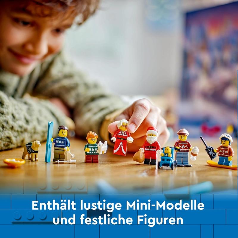 LEGO® 60436 City Adventskalender 2024, Adventsgeschenk für Kinder ab 5 Jahren, 24 Überraschungen