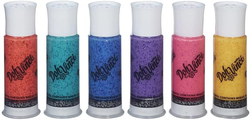 Hasbro DohVinci B4932EU4 - 6-er Pack, glitzerfarben, Bastelspielzeug