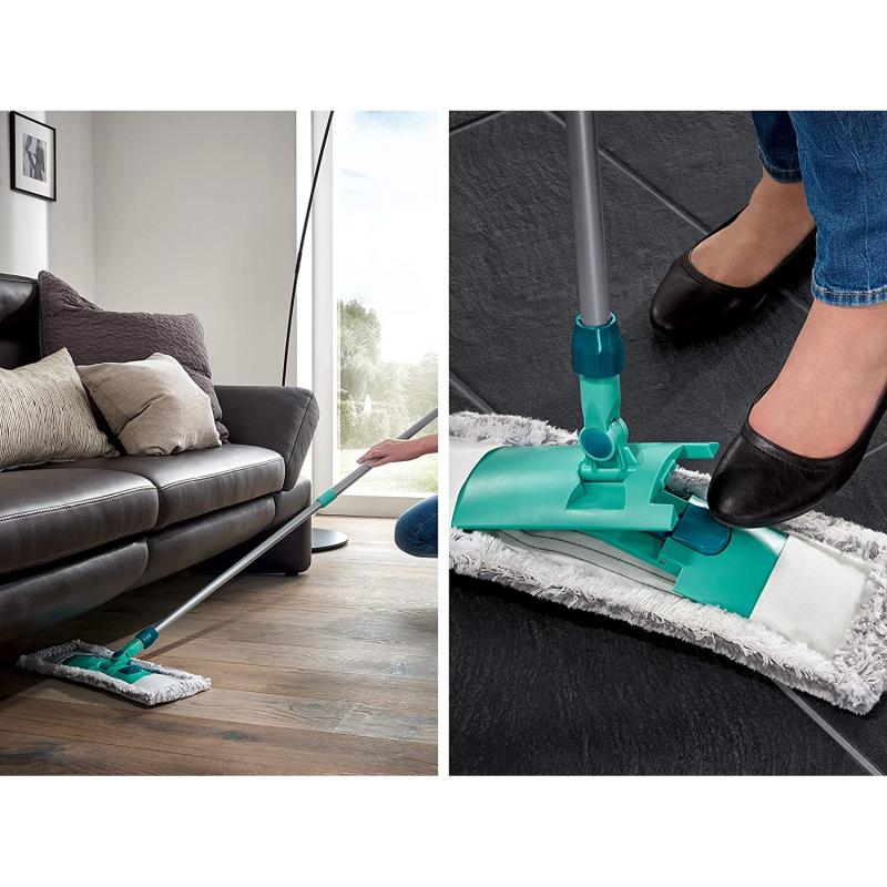 Leifheit Bodenwischer Classic XL Microfibre mit höhenverstellbarem Teleskopstiel 83-138 cm