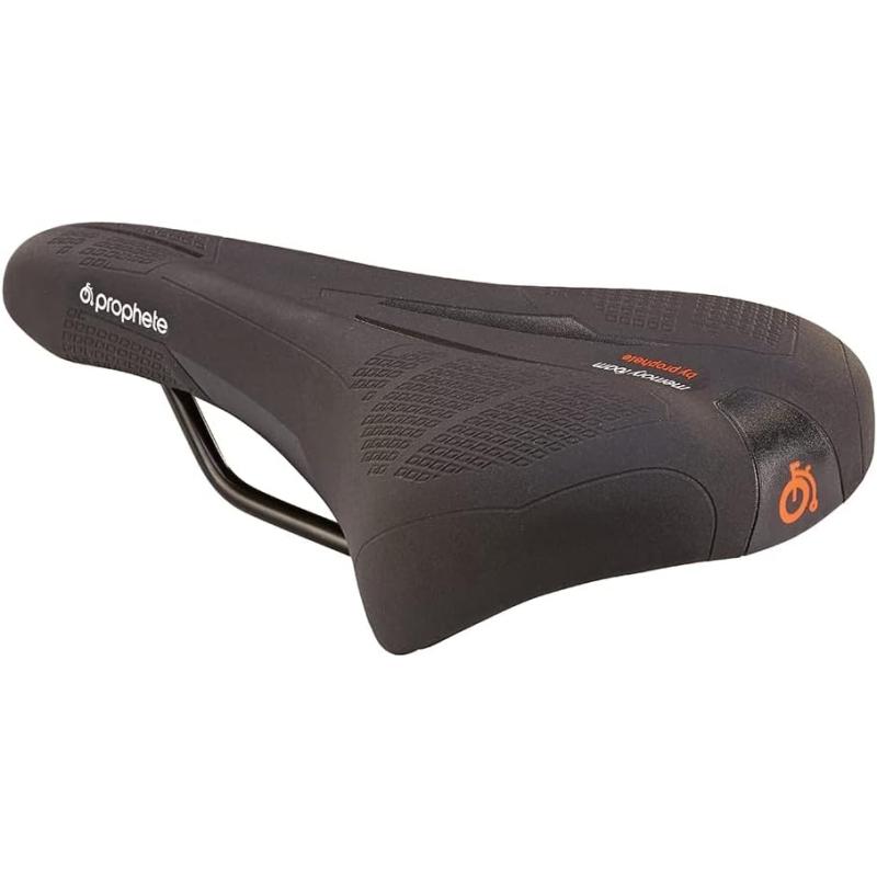 Prophete 6157 Fahrradsattel, MTB-Renn-Sattel, mit Memory Foam Technology, Farbe schwarz 