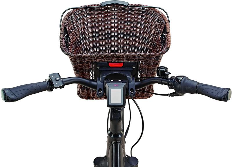 Prophete Fahrradkorb City Rattan-Optik, inkl. E-BIKE Halter, 34x26x25cm