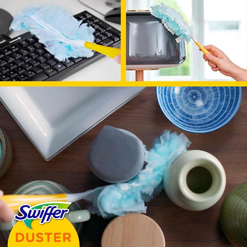 Swiffer DUSTER Staubmagnet mit Febreze Frische, Staubwedel + 3 Tücher