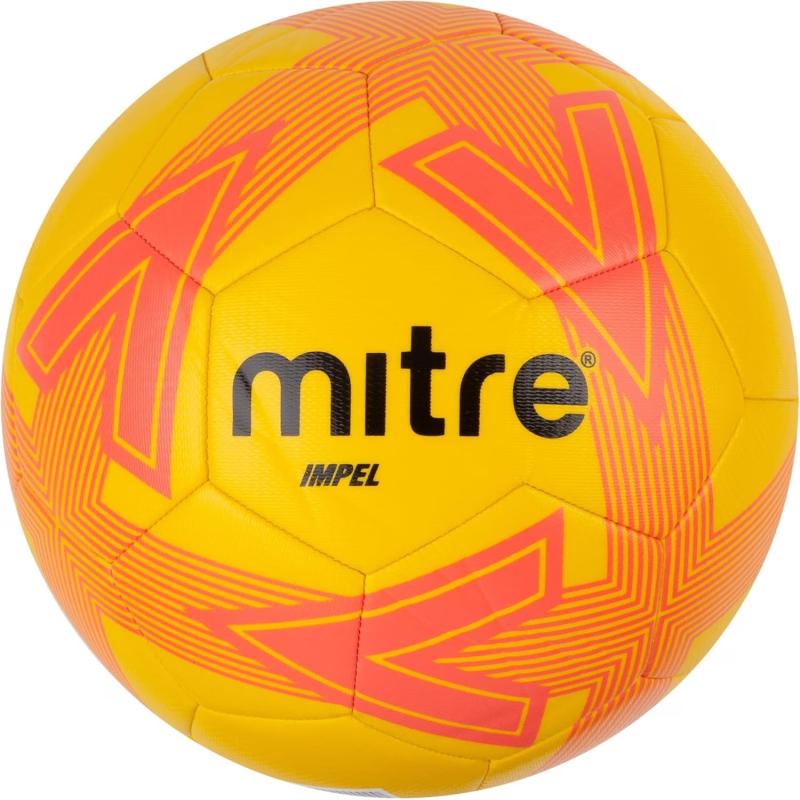 Mitre Impel L30P Fußball, hohe Strapazierfähigkeit, Formbeständigkeit, Gelb/Orange, 4