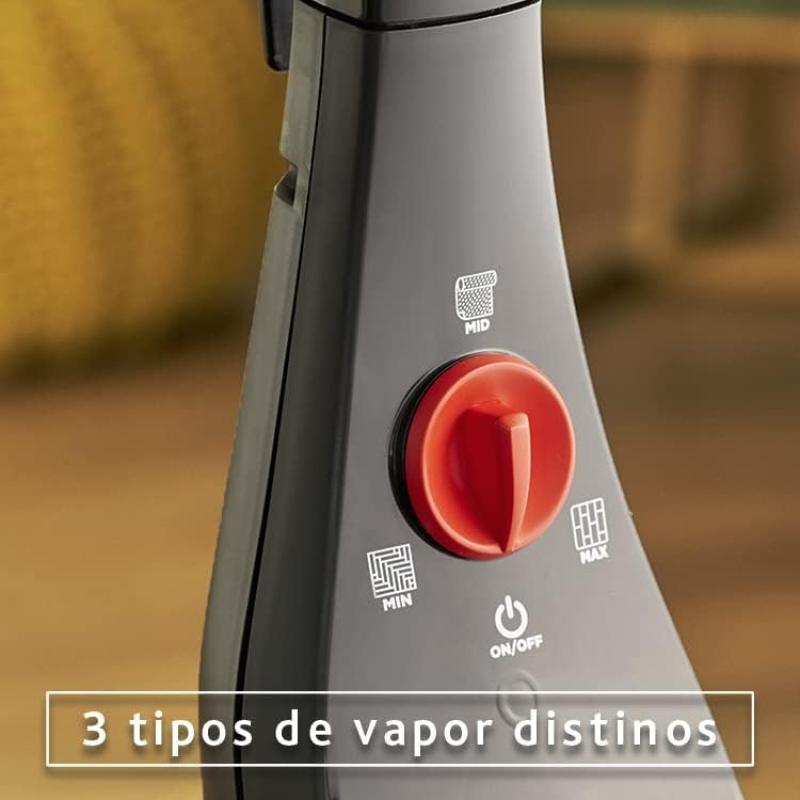 Vileda Steam Plus Dampfreiniger, hygienische Bodenreinigung, entfernt bis zu 99,9% der Bakterien und Viren*, für alle Böden, ideal für Teppiche