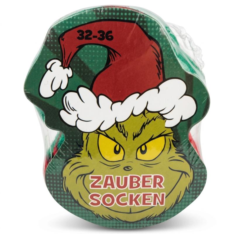 The GRINCH 1 Paar Kinder Zaubersocken Grün 32-36