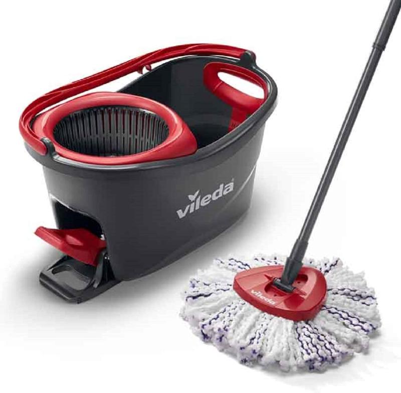 Vileda Turbo 3in1 Mikrofaser Wischmopp Komplett Set - Bodenwischer mit Teleskopstiel