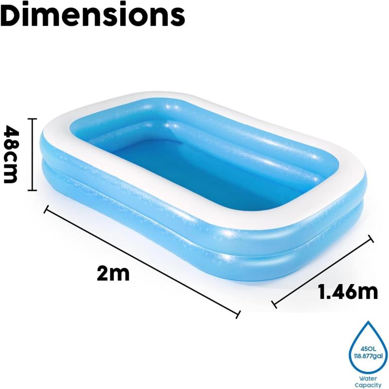 Bestway 54006 - Family Pool Planschbecken 262x175x50cm Türkis
