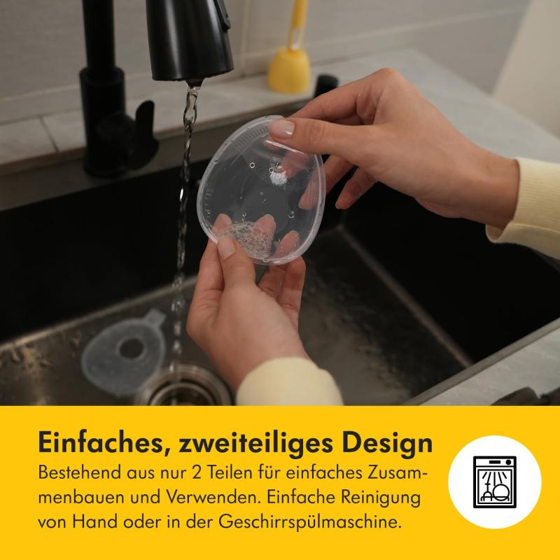Medela InBra Milchauffangschalen, auslaufsicheres, tragbares Design mit flexiblem Verschluss, anatomischer Form, BPA-frei