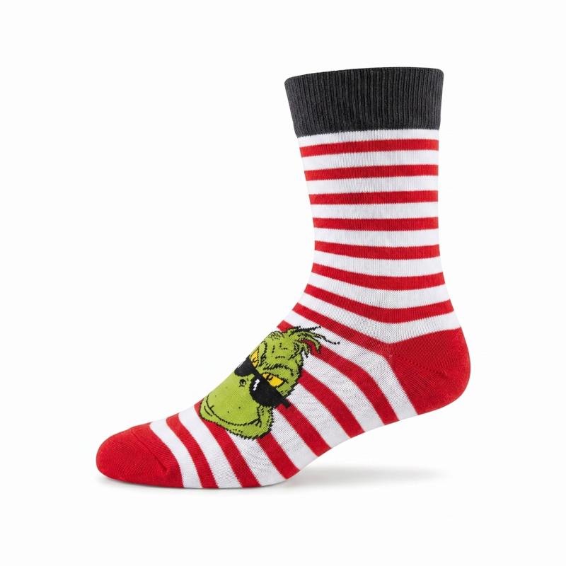 The GRINCH 1 Paar Herren Zaubersocken Rot-Weiss 42-46