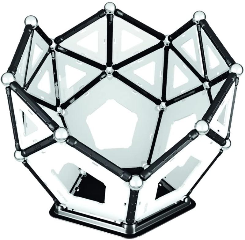 Geomag CLASSIC Black & White, Magnetkonstruktionen und Lernspiele, 104-teilig