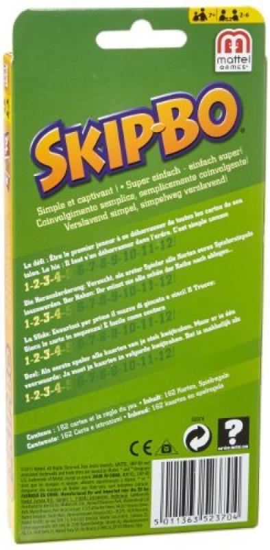 Mattel Games - Skip-Bo Kartenspiel & Familienspiel VERPACKUNGSSCHADEN