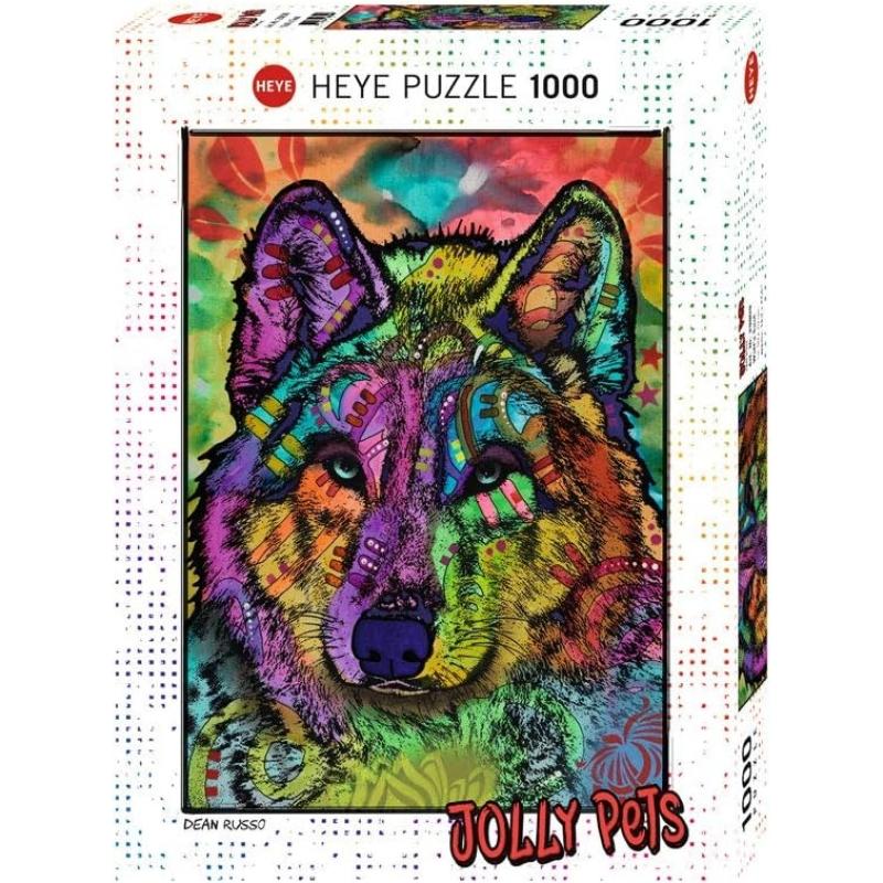 HEYE 29809 Wolf's Soul Standard 1000 Teile, Dean Russo, Jolly Pets, White