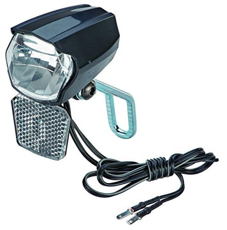 Prophete 30 Lux, mit Ein-/Ausschalter, mit Standlicht und Sensorautomatik, Abnehmbarer Reflektor und Nirosta Halter, fr Naben-und Seitendynamo LED-Scheinwerfer, Schwarz, L