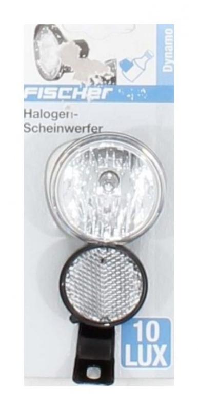 Fischer Erwachsene Dynamo Halogen-Scheinwerfer 10lux Schwarz, Grau, 