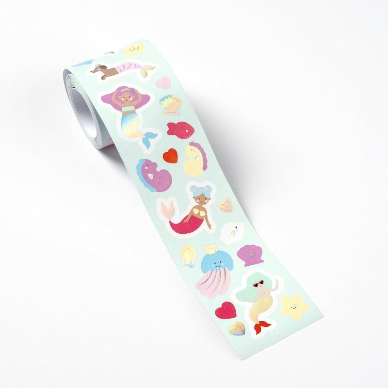 folia 27101 - Stickerrolle MERMAIDS, Sticker Set mit 368 Aufklebern, 4 m lang