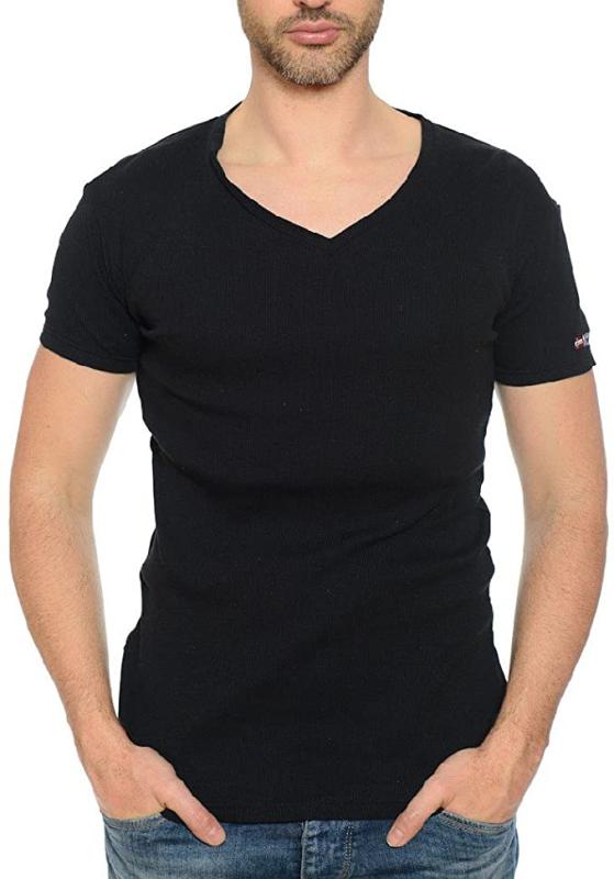 Geographical Norway Herren Uni T-Shirt JUBA Kurzarm (L - Schwarz)