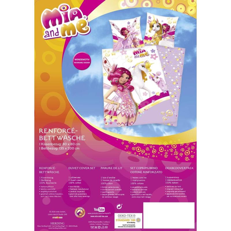 Herding MIA & ME Bettwäsche-Set, Wendemotiv, Kopfkissenbezug 80 x 80 cm, Bettbezug 135 x 200 cm, Baumwolle/Renforcé