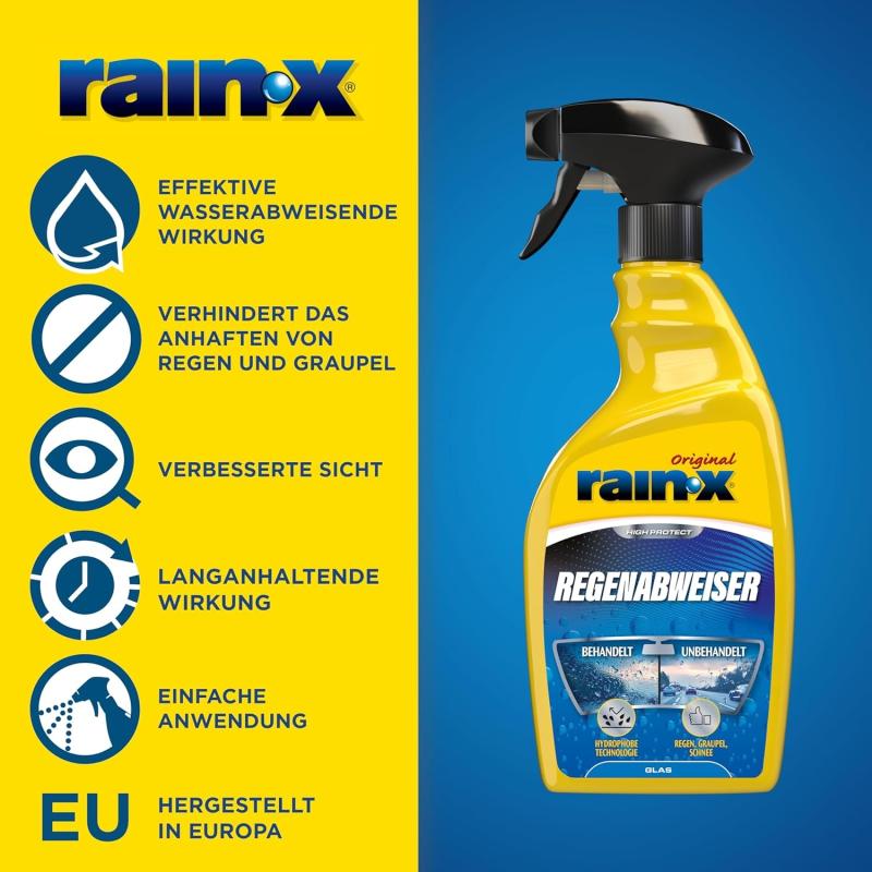 Rain-X 26064 Regenabweiser für Autoscheiben, Windschutzscheiben & Glas - 500 ml