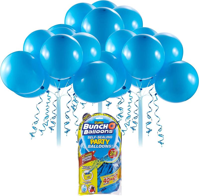 Zuru 56173 - Bunch O Balloons Party, Refill Pack mit 24 Ballons und Adapter BLAU