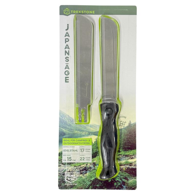 Trekstone JAPANSÄGE Inkl. 2 Sägeblätter - Klingenlänge ca. 20 cm, ideal für Camping- & Outdooraktivitäten