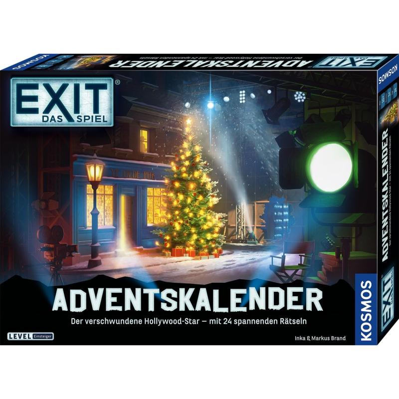 KOSMOS 683702 EXIT - Das Spiel - Adventskalender: Der verschwundene Hollywood-Star, mit 24 spannenden Rätseln