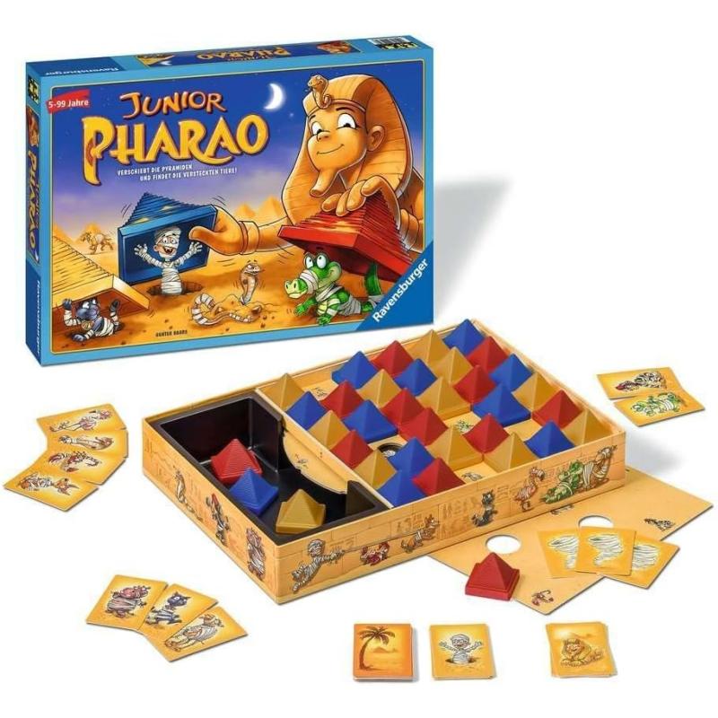 Ravensburger 21435 - Junior Pharao - Gesellschaftsspiel für die ganze Familie, Junior Version